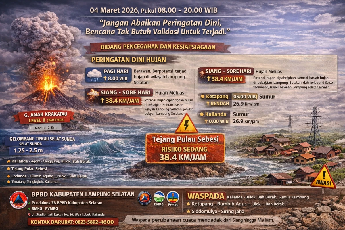 Analisis Risiko Angin Kencang, Gelombang Tinggi, dan Aktivitas Vulkanik