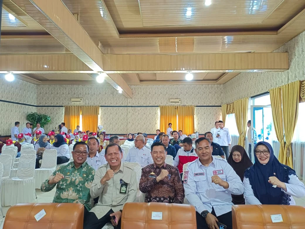 Kalaksa BPBD Lampung Selatan Hadiri Pelantikan Ketua dan Pengurus PMI Kabupaten Lampung Selatan