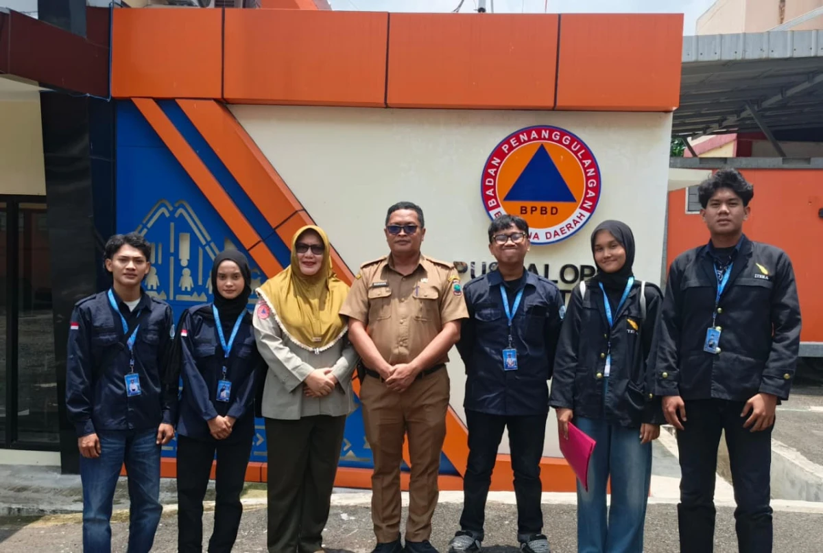 Mahasiswa ITERA Kunjungi BPBD Lampung Selatan