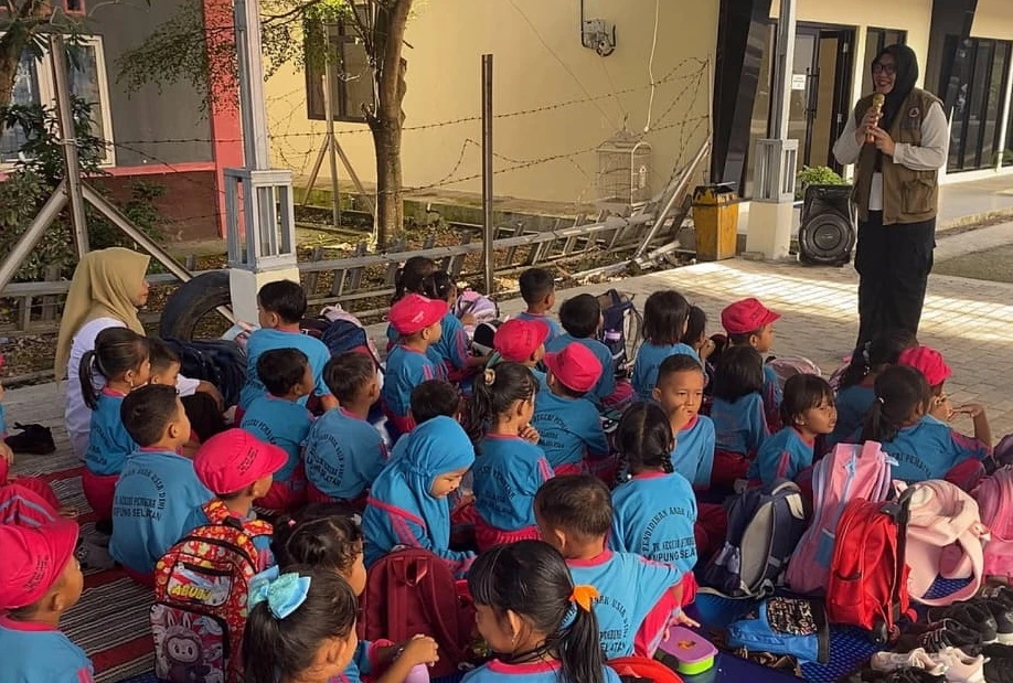BPBD Lampung Selatan Terima Kunjungan Edukasi Siswa TK Pembina Kalianda