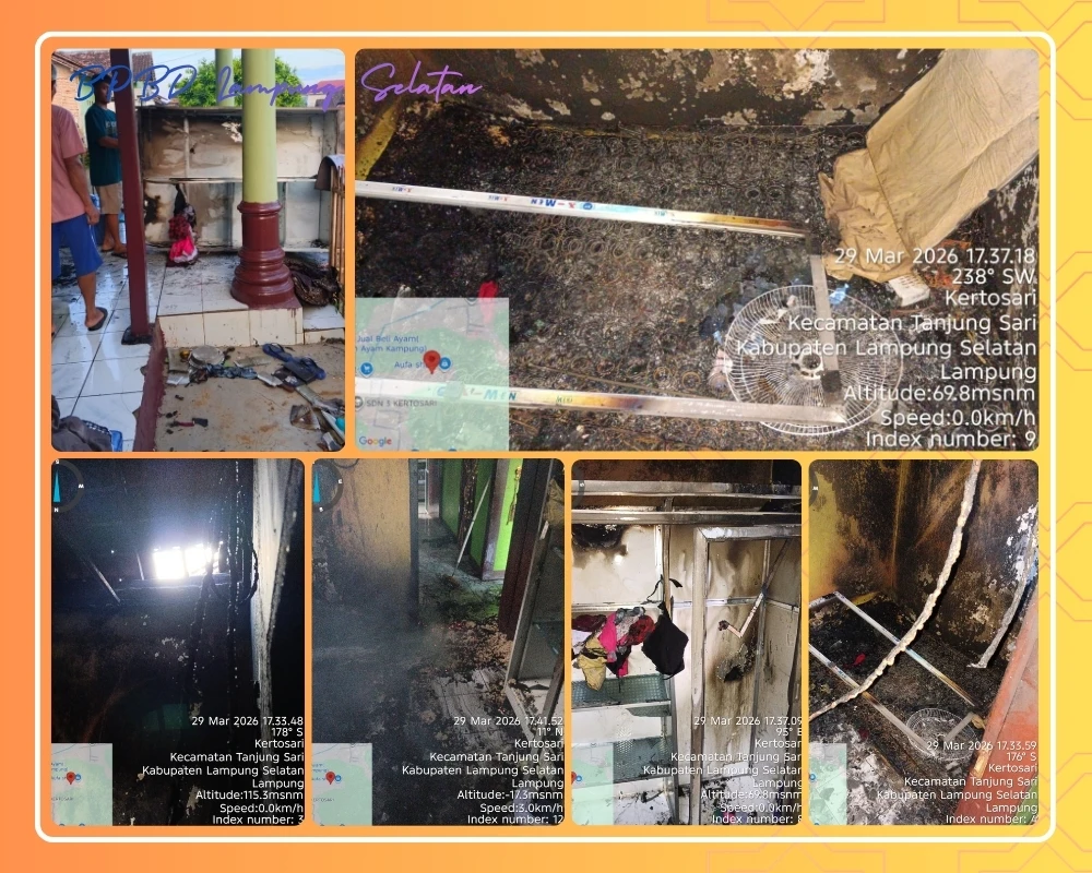 Sambaran Petir Picu Kebakaran Rumah Warga