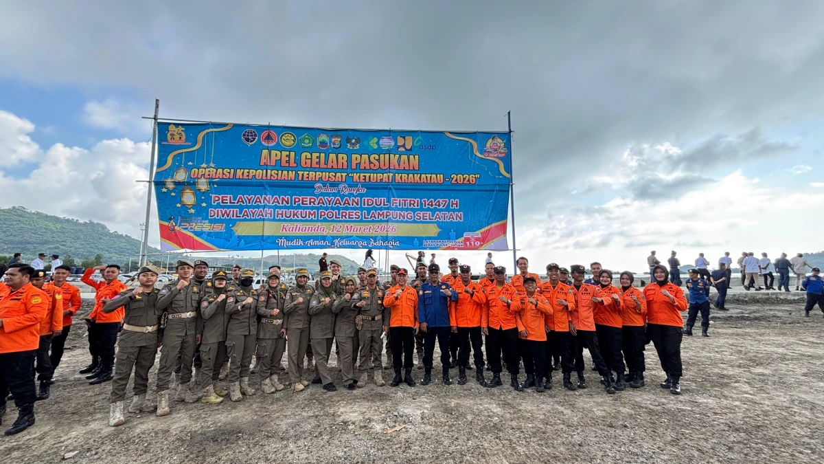 BPBD Lampung Selatan Ikuti Apel Gelar Pasukan Ops Ketupat Krakatau 2026