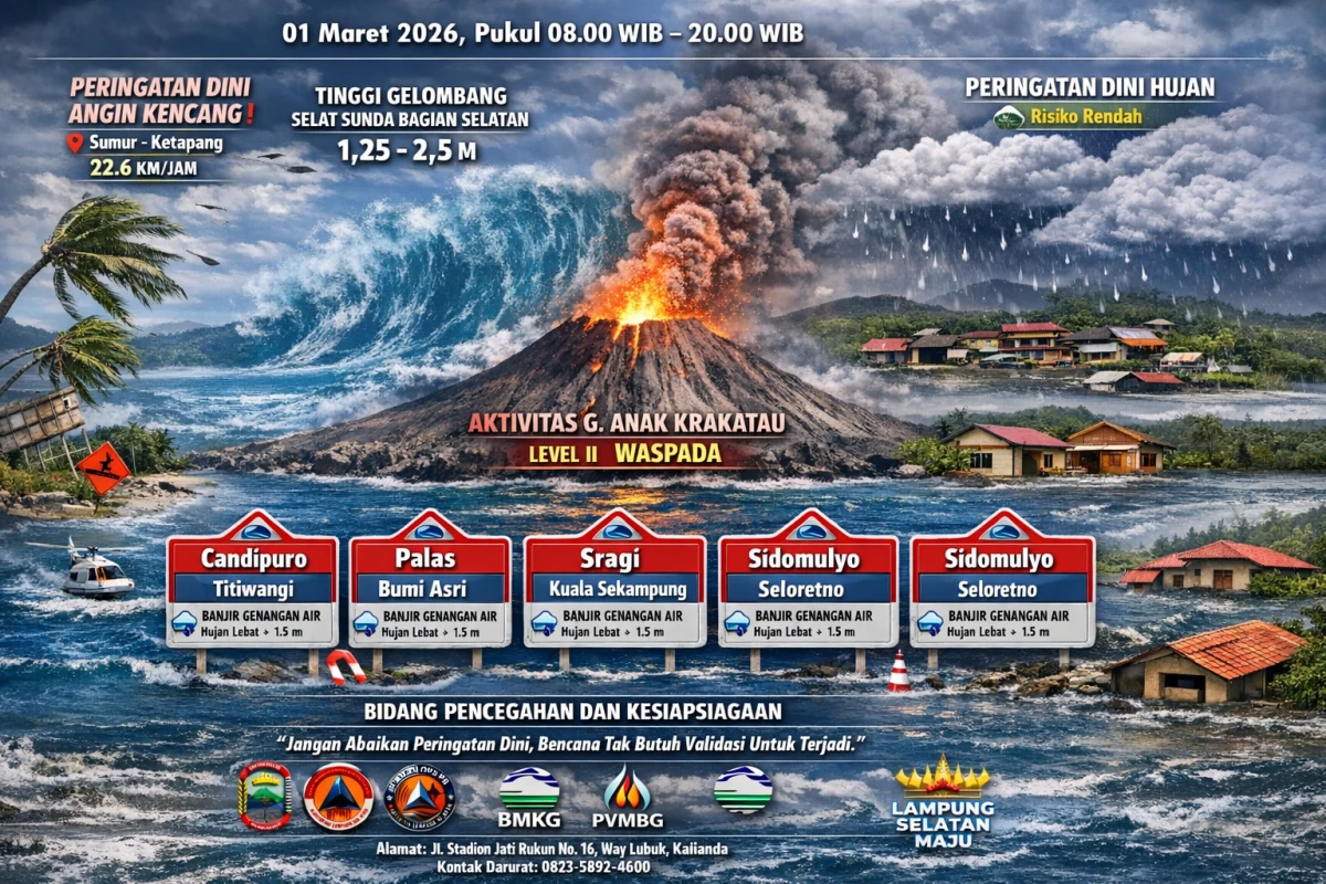 Peringatan Dini Angin Kencang dan Potensi Genangan di Sejumlah Wilayah