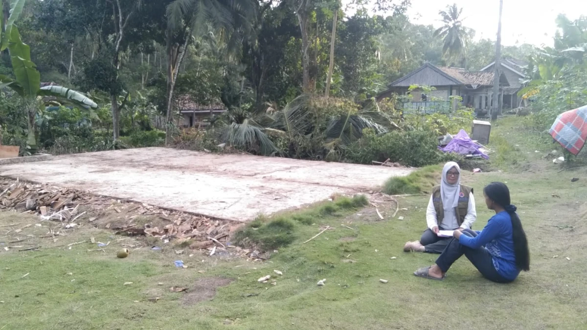 Tim Rehabilitasi dan Rekonstruksi BPBD Lampung Selatan Turun ke Lokasi