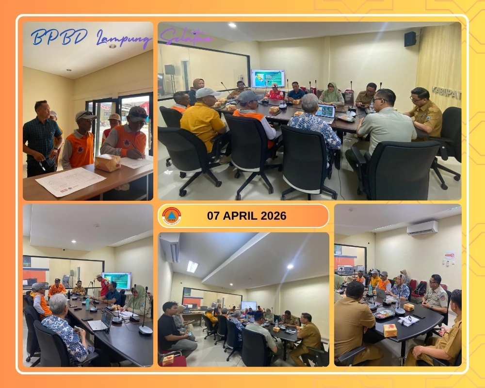 BPBD Lampung Selatan Perkuat Sinergi Kesiapsiagaan Melalui Rapat Koordinasi Simulasi Komunikasi Peringatan Dini Tsunami