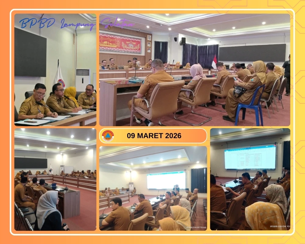 Rapat pembahasan penanganan pasca dan pemulihan banjir digelar, BPBD Lampung Selatan hadirkan jajaran lengkap