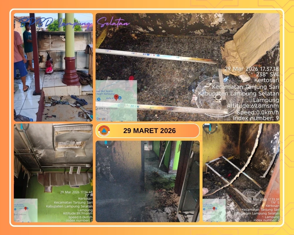 Sambaran Petir Picu Kebakaran Rumah Warga di Tanjung Sari
