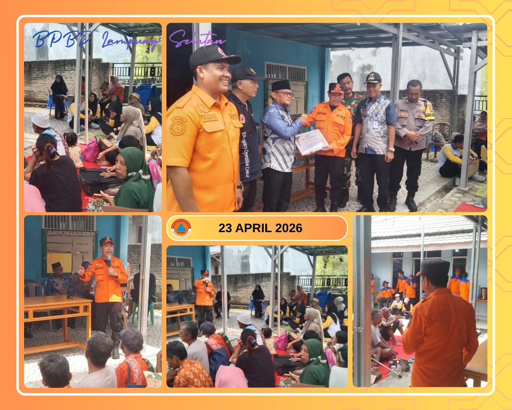 BPBD Lampung Selatan Tutup Simulasi Sistem Peringatan Dini Tsunami Berbasis Komunitas di Desa Canti