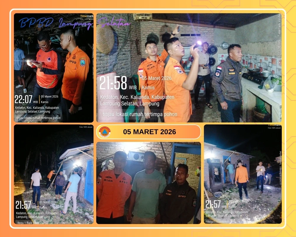 Angin Kencang Menerjang Kalianda, Rumah Warga di Hara Banjar Manis Rusak