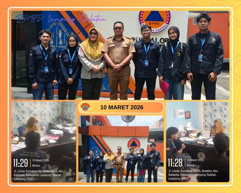 Kunjungi BPBD Lampung Selatan, Mahasiswa ITERA Pelajari Tata Ruang Berbasis Mitigasi Bencana